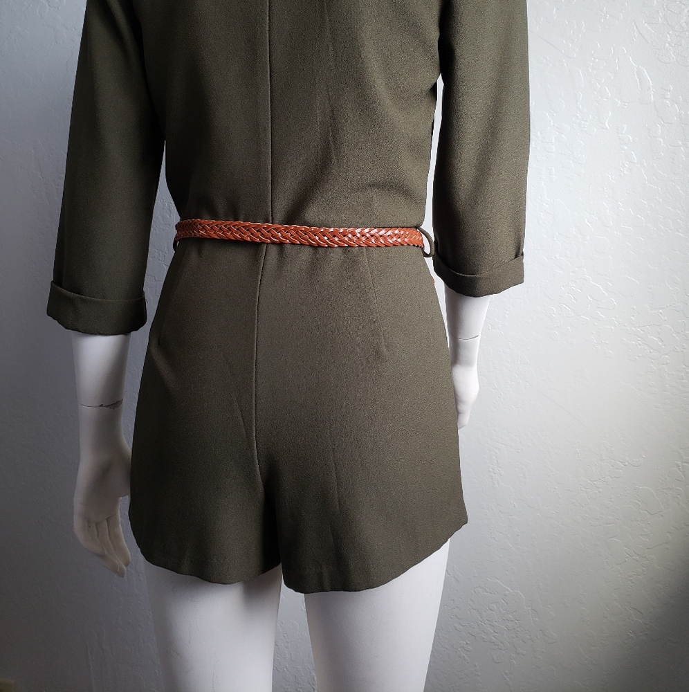 Forever 21 | Surplice Romper | Color: Green | Size: M | - Picture 6 of 7